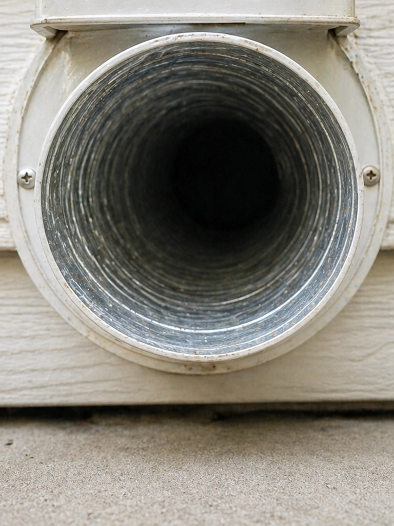 Clean dryer vent after professional cleaning service